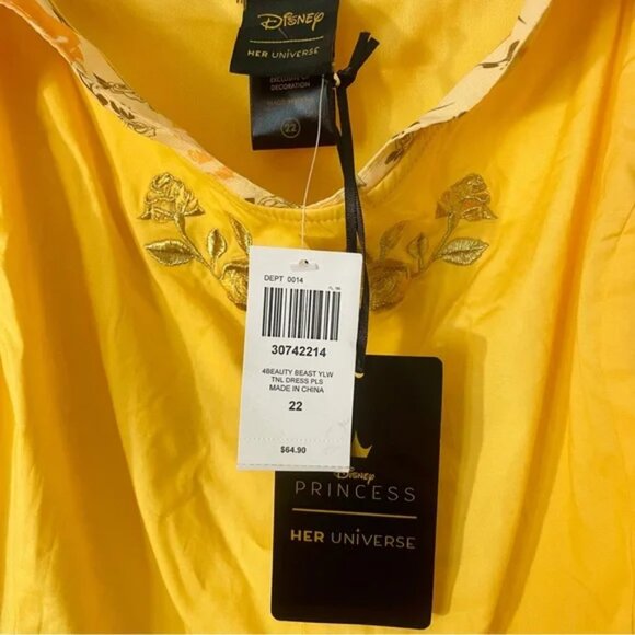 NWT Her Universe Disney Beauty And The Beast Belle Cold Shoulder Dress - Picture 11 of 11
